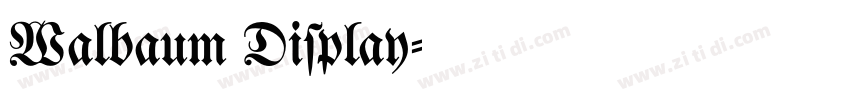 Walbaum Display字体转换